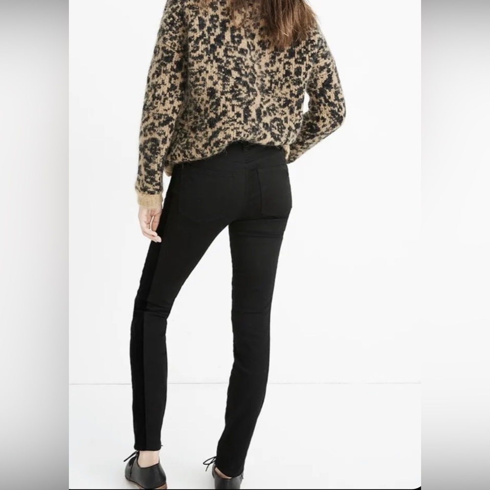 MADEWELL Black Velvet High Rise Skinny - Picture 2 of 12